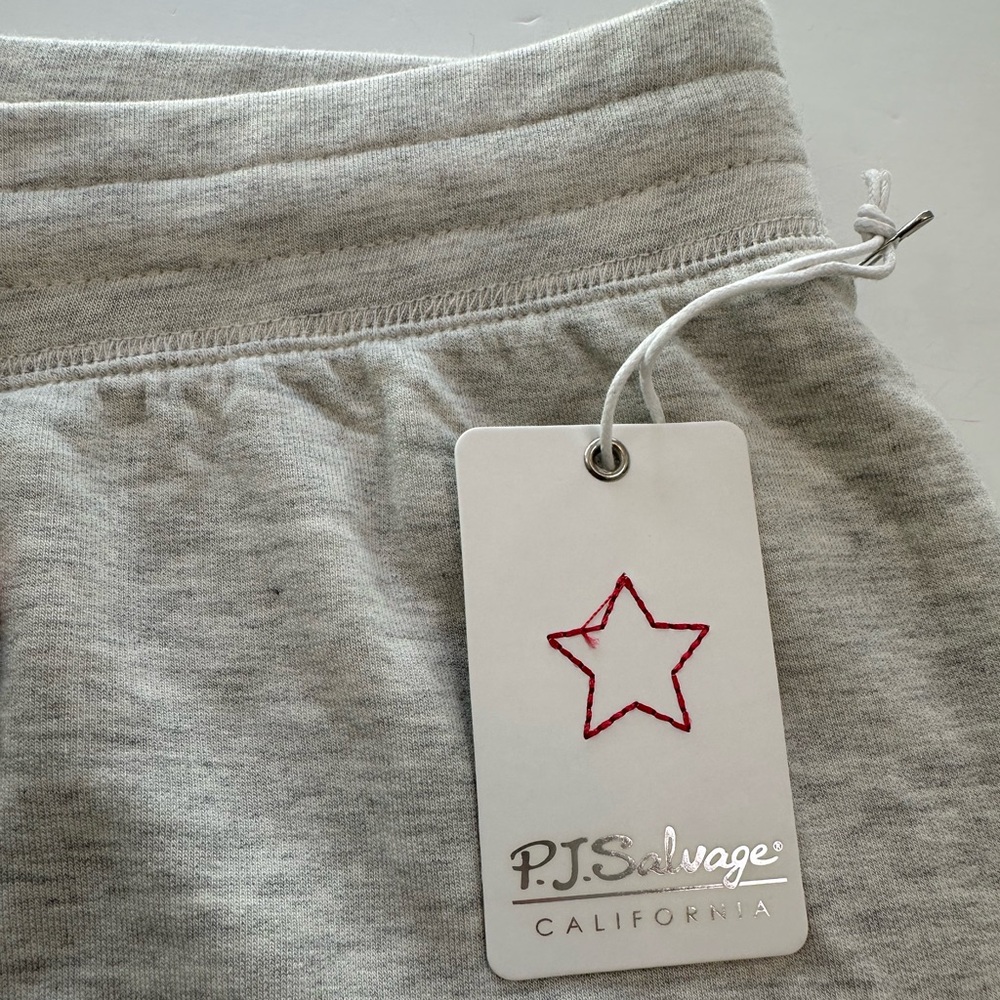 PJ Savage Banded Lounge Jogger Pants Smile Emoji Gray NWT Women’s Size Medium - Picture 6 of 11
